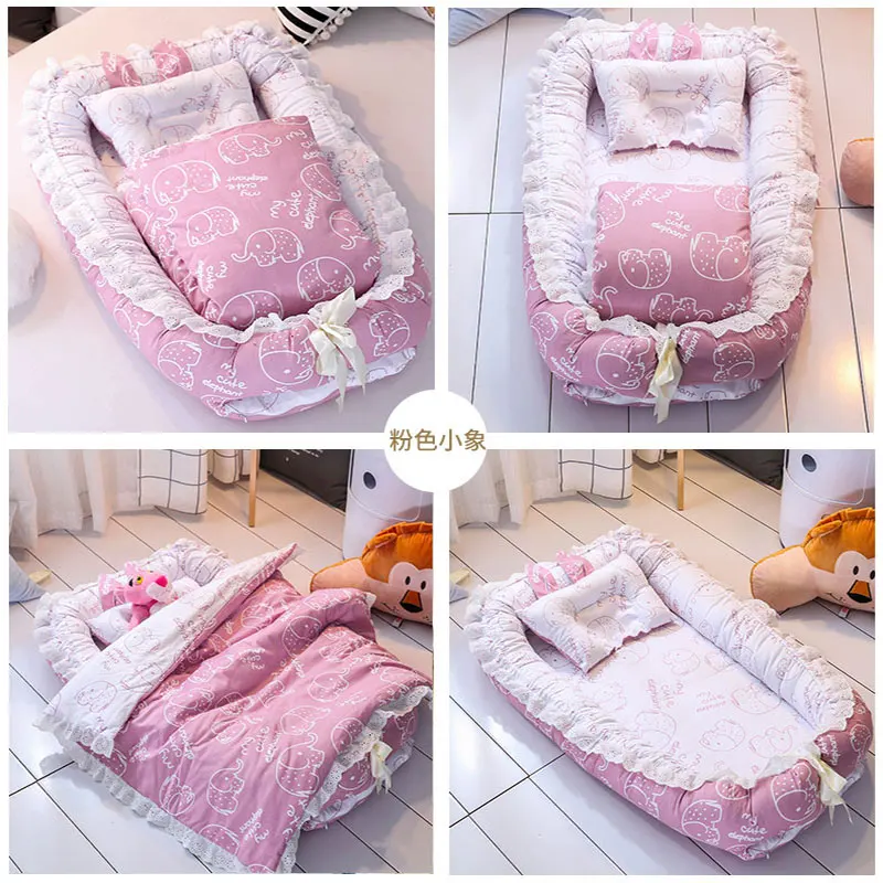 Baby Nest travel Outdoor crib baby bed Infant Sleeping Cotton Cradle Portable Snuggle Newborn Baby Without quilt