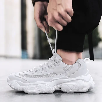 

Women Running Shoes Increasing 6CM INS Ulzza Harajuku Sneakers Cushioning Height Platform Breathable Wave Sports Walking