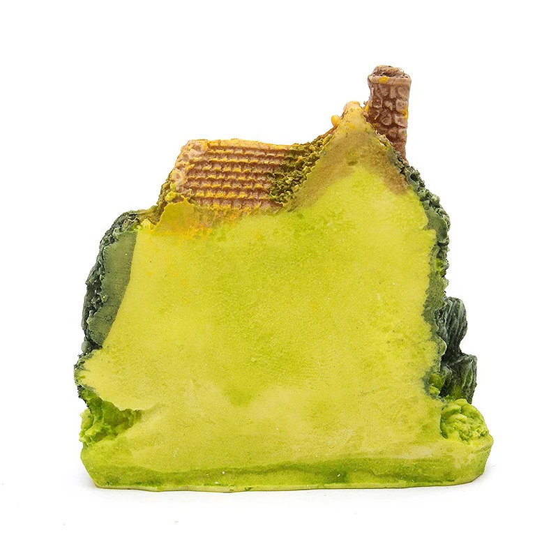 JX-LCLYL Resin Fairy Garden Miniature Thatches House Landscape Ornament Figurine Decor