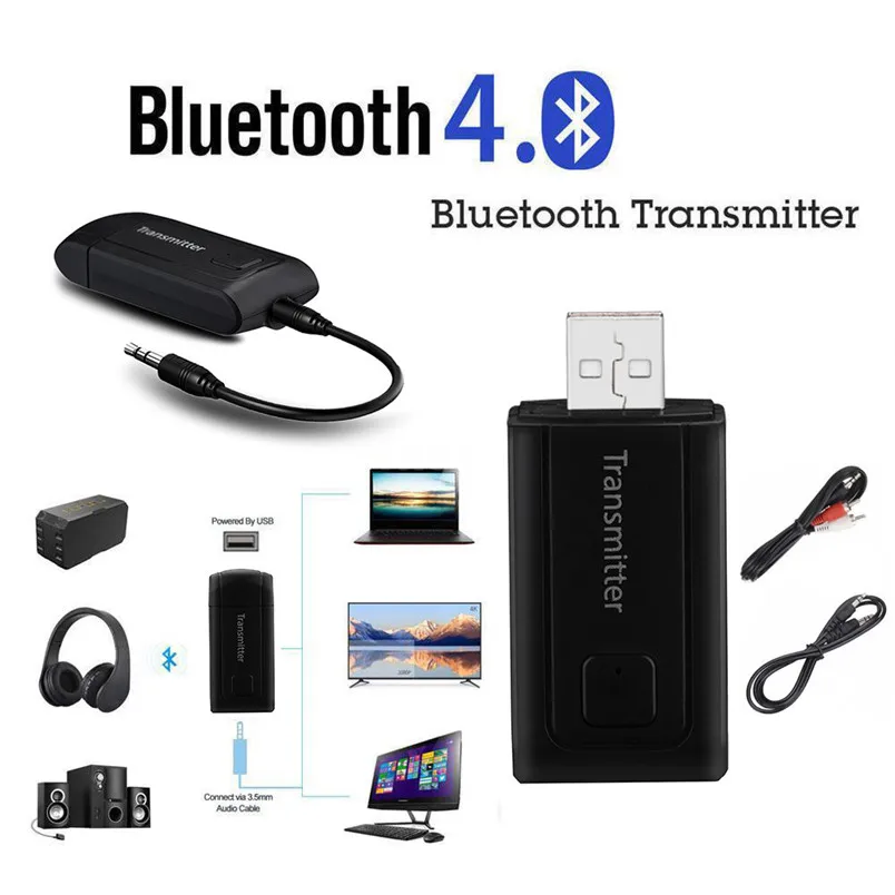 USB Wireless Bluetooth 4.0 Transmitter Stereo Audio Music Adapter For TV Phone PC Y1X2 3.5mm+RCA To 3.5mm Audio Cable 30NT29  (6)