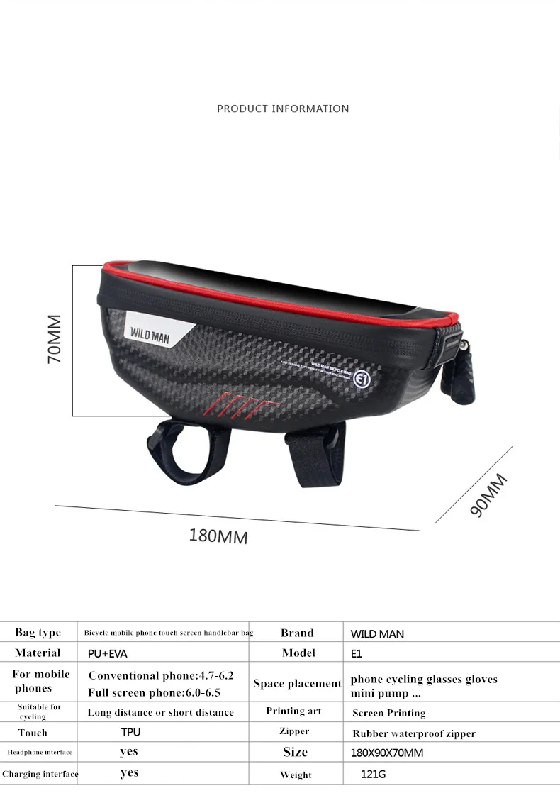 Excellent New EVA Bike Bag MTB Road Waterproof Reflective Touch Screen 6.2" Phone Case Cycling Bag For Bicycle Top Front Tube Frame Bag 4 8