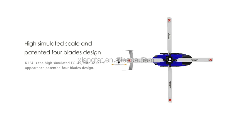 XK k124 6ch бесщеточный ec145 3d6g Системы вертолет RTF