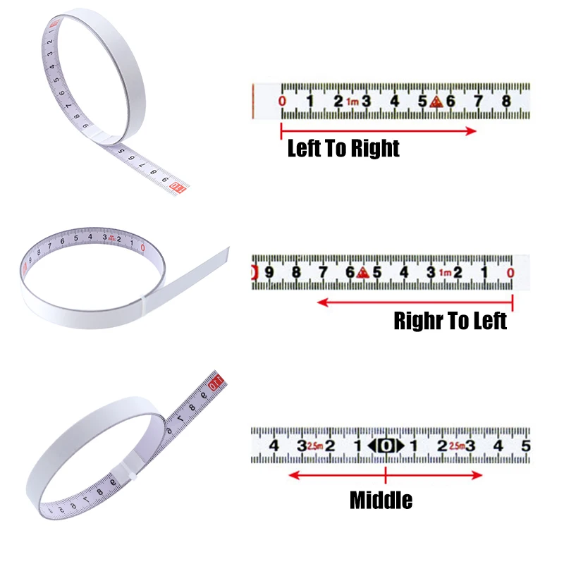  Inch & Metric Self Adhesive Tape Measure Steel Miter Saw Scale Miter Track Ruler For Router Table S