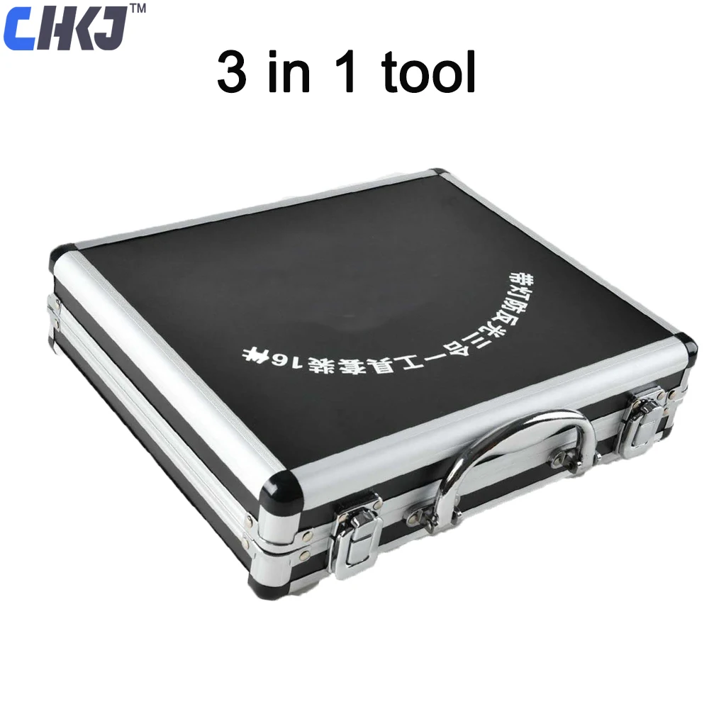 

CHKJ 3 IN 1 Tool Set With Light HU66 HU92 HU101 HU100 HU100R HU64 HON66 HY22 TOY2 TOY48 VA2T HU83 SIP22 For Locksmith Tools