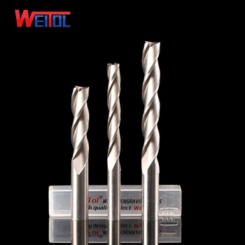 

Weitol 2pcs N 6mm 8mm three flutes end mill cnc router bit Tugster Steel Wood Milling Cutter