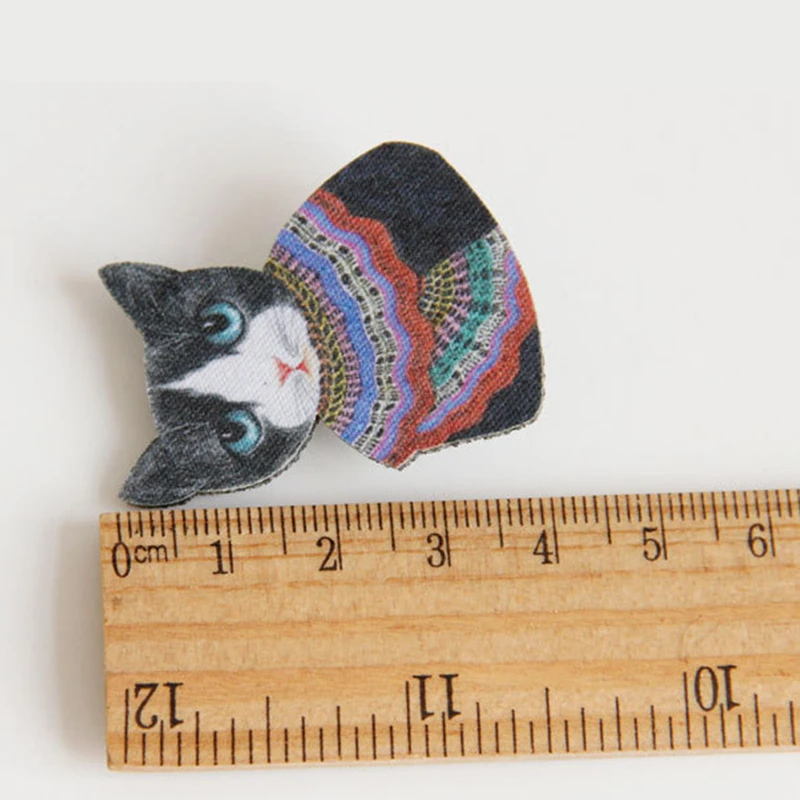 Милый значок с котом модная мультяшная фетровая брошь котенком аксессуар для