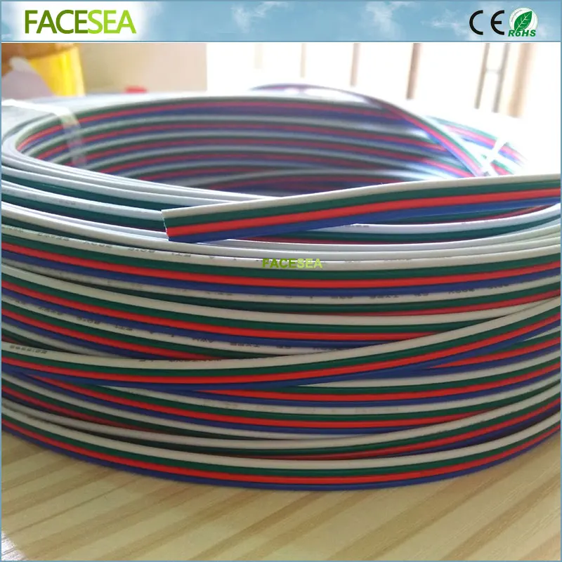 100 м электрический провод из луженой меди 4 Pin 22AWG удлинитель RGB соединитель для ws2801