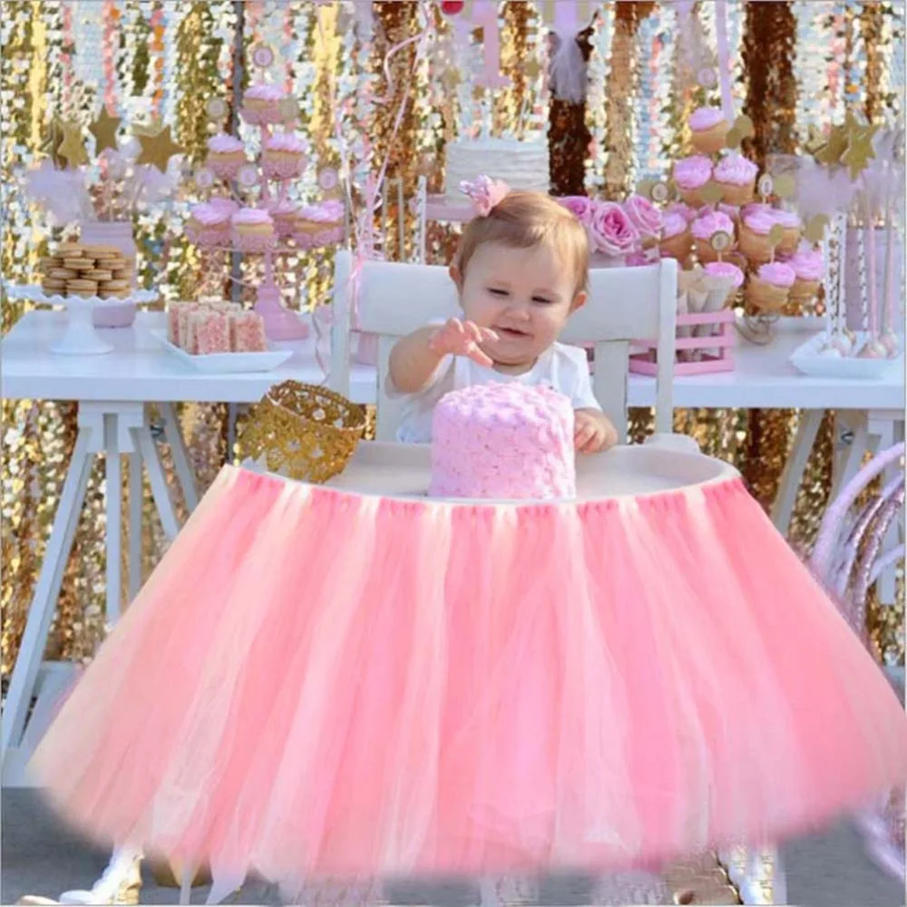 Luxury Tulle Table Skirt Diy Tutu Tableware Skirts For Baby