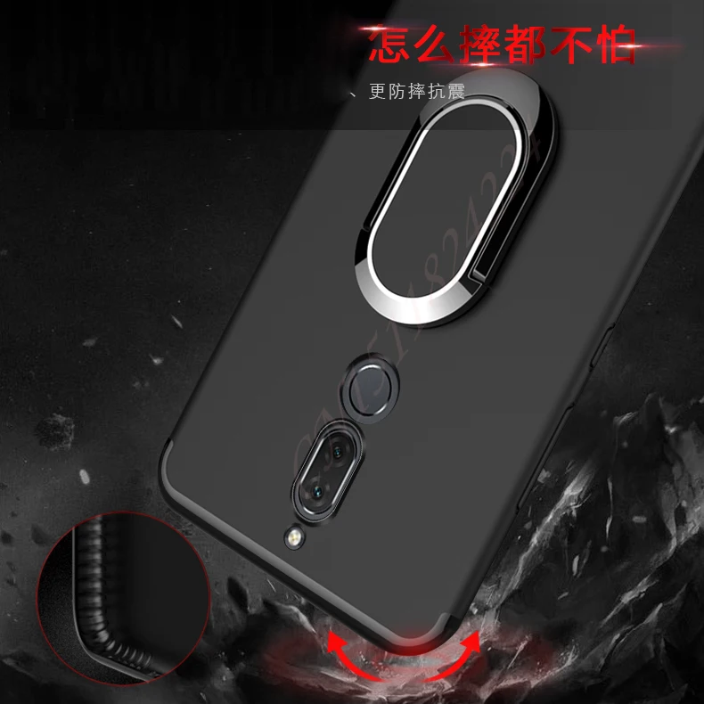 Soft TPU Xiaomi Pocophone F1 Case Xiaomi Poco F1 Cover Finger Ring Magnet Matte Protector For Xiaomi Pocophone F1 F 1 Global Version 6 (2)