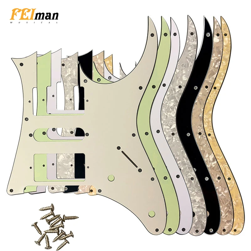 Pleroo гитарные аксессуары накладки с 10 винтами костюм для Японии MIJ Ibanez RG350 EXZ гитары Humbucker HSH пикап царапины пластины