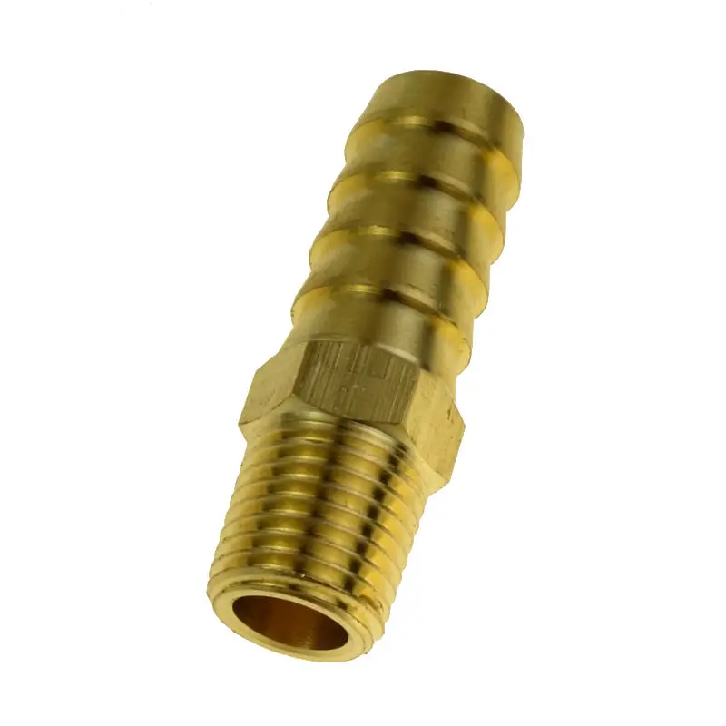 5 шт. латунный фитинг прямой мужской шланг 1/2 &quotID * 1/4&quot Мужской NPT водное топливо