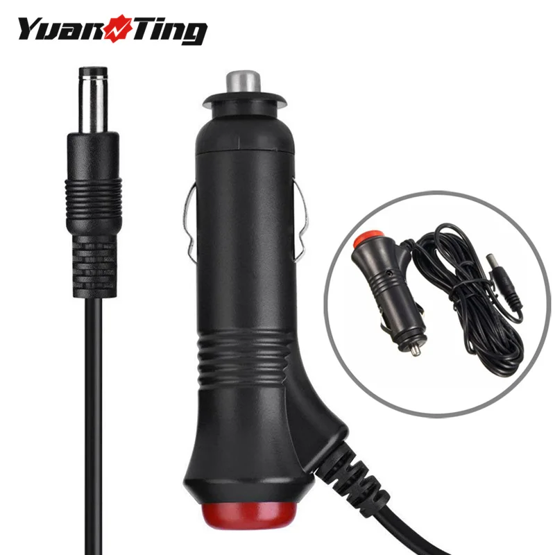 

YuanTing DC 5.5x2.1mm 12V~24V Cigarette Lighter Power Supply Adapter Charger Cable with Switch Button for Car Truck Bus Van Boat