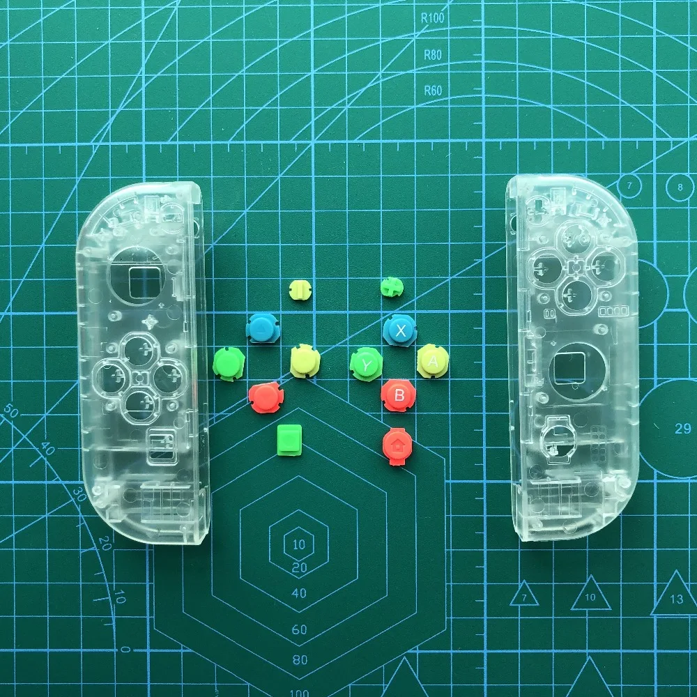 Для консоли nintendo Switch Joy con чехол корпус Белый Запасные части DIY оболочка прозрачный джойстик NS Переключатель джойстик