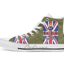 Повседневная парусиновая обувь унисекс на плоской подошве с высоким верхом, Прямая поставка