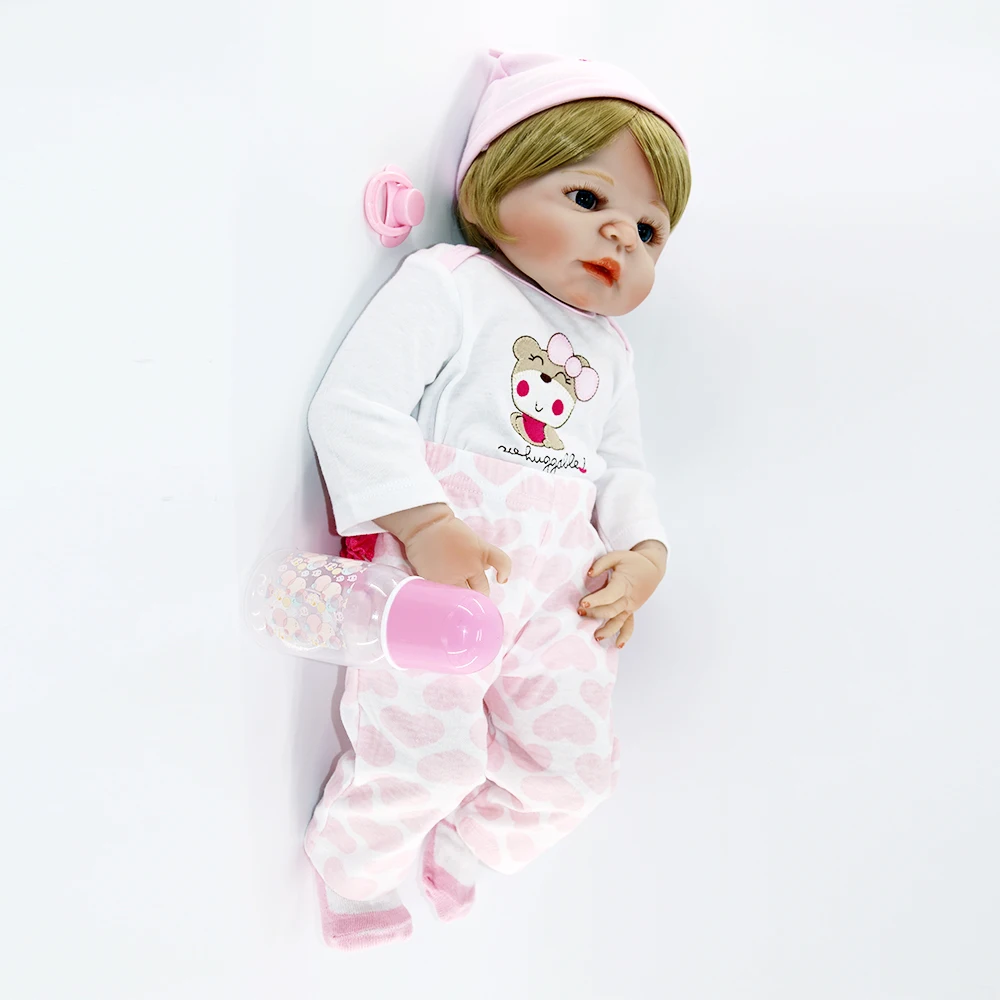 Menina bebe reborn 57 см мягкие силиконовые куклы для новорожденных игрушки девочек
