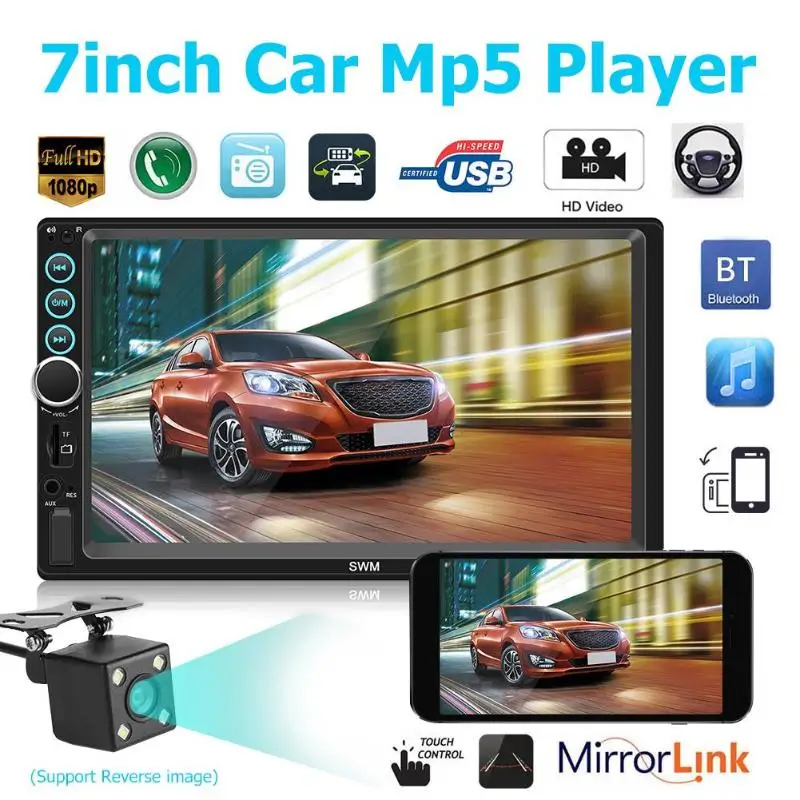 

X6 7 inch 2Din Bluetooth Stereo Car Multimedia MP5 Player 12V FM Radio Handsfree Auto Support U Disk Car Radio Bluetooth New