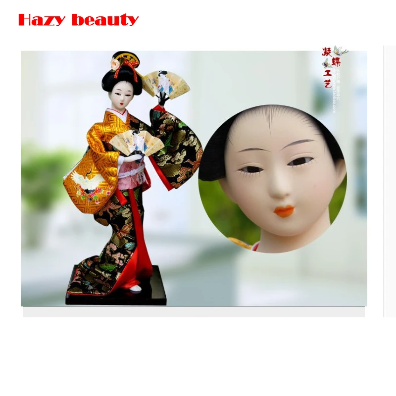Japanese Geisha Doll Miniaturas Miniature Figurines Resin Statuette Handmade Beautiful Home