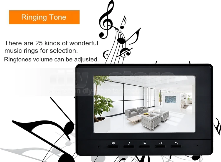 Diysecur 7 дюймов видео-телефон двери Дверные звонки безопасности дома, домофон Системы rfid led Ночное видение RFID Камера 1 В 4