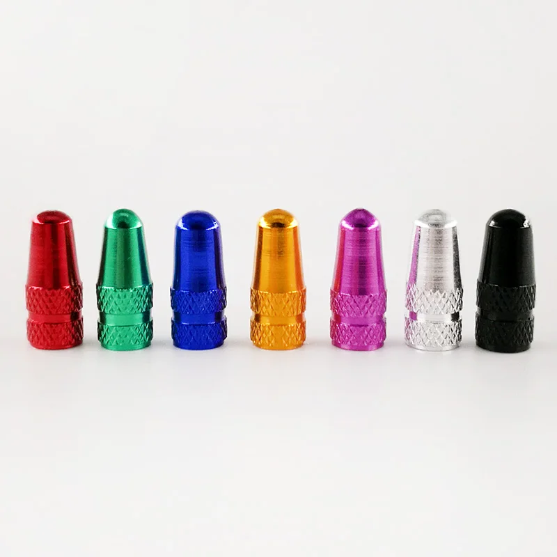50pcs Aluminum Presta Tire Valve Caps for Bike Bullet Tyre Valve Covers