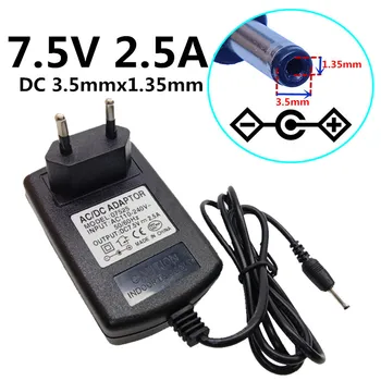 

1Pcs universal DC 7.5V 2.5A Switching Power Supply Converter Adapter US EU UK AU Plug Wall 3.5mm*1.35mm transformer