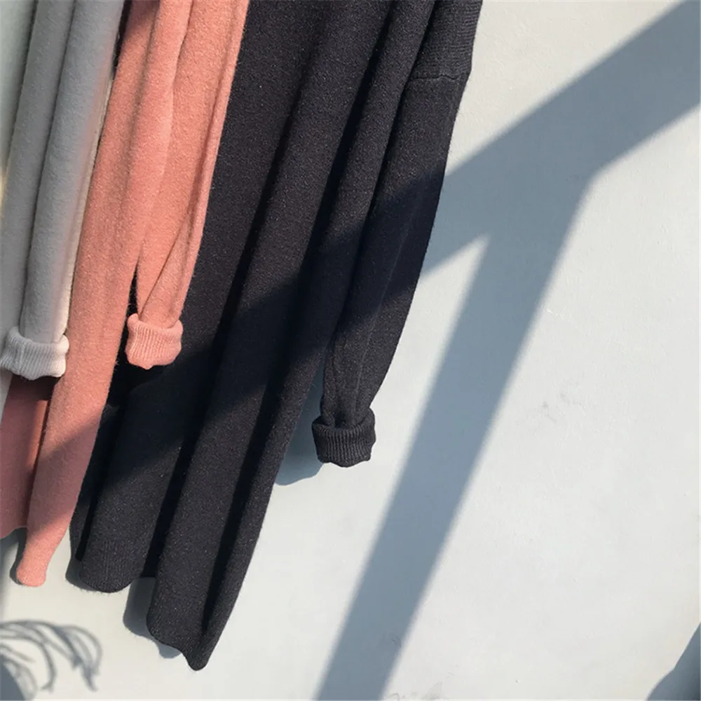Warm turtleneck Women Long Sweater Dress 2018 Thick Winter dresses Robe female slim bodycon knitted Long Pullover dresses (11)