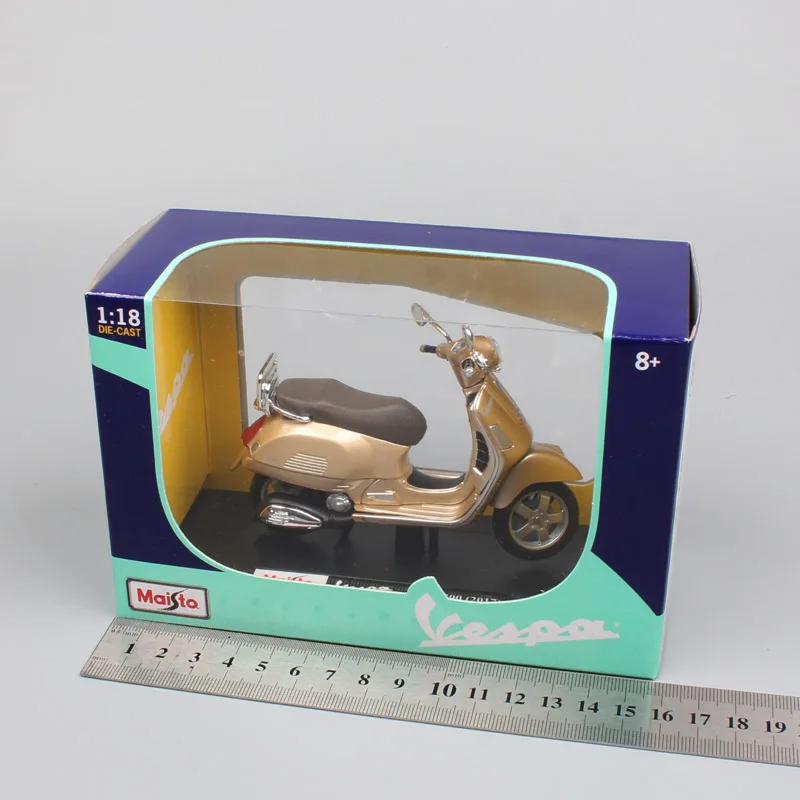 1:18 scale maisto Piaggio Vespa GTS 300 scooter motorcycle diecast vehicles sports motor bike toys models for children gold