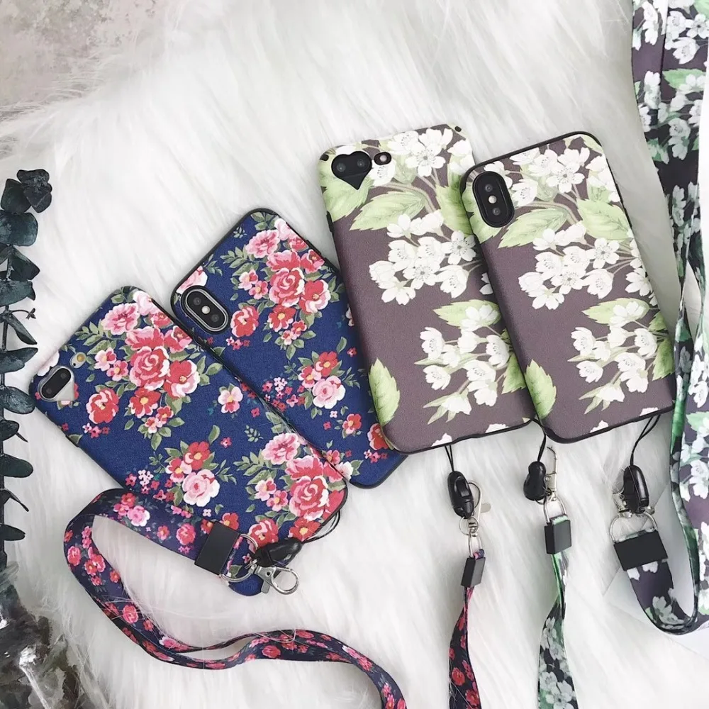 ZMASI Florals чехол для телефона iPhone 7 8 6 6s плюс шелковая текстура Shell сумка х задняя