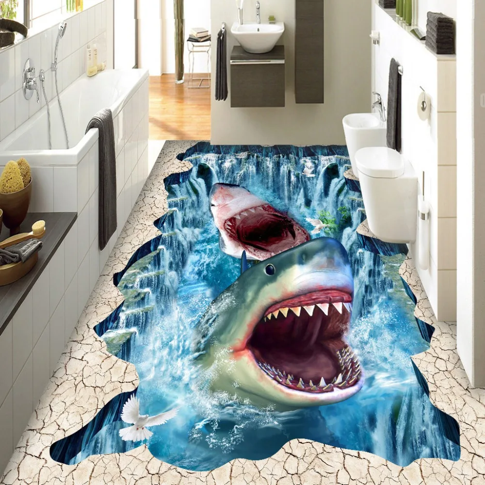 Custom-Photo-3D-Flooring-Mural-Sharks-Waterfall-3D-Stereoscopic-Floor-Stickers-Waterproof-Thickened-Self-adhesive-PVC (2)