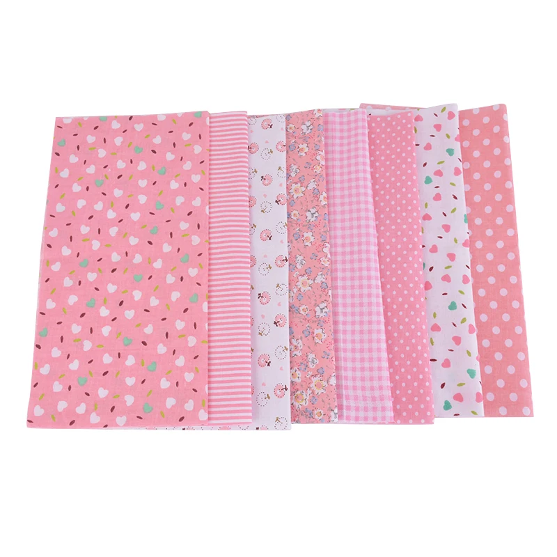 

6/7/8PCs 25x25cm Cotton Fabric For Needlework Sewing Kids Clothes Dolls DIY Patchwork Cloth Flower Fabrics Tissu Crafts