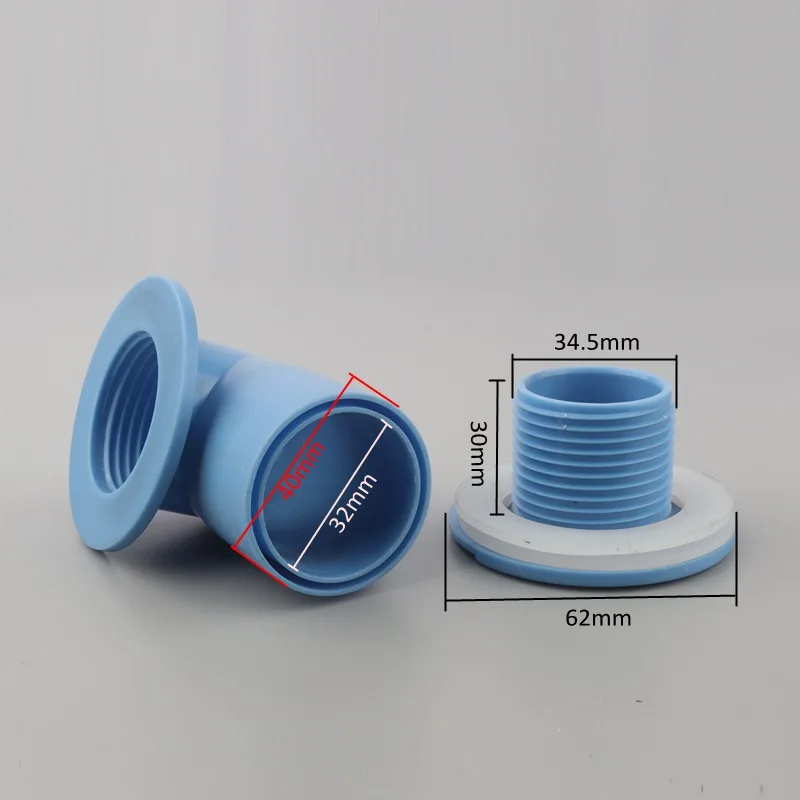 PVC Fish Tank Outlet Pipe, Aquarium Water Inlet, Water Tank Connector, Elbow Joint, Seafood Pool Fittings, 32mm, 40mm, 90 Degree