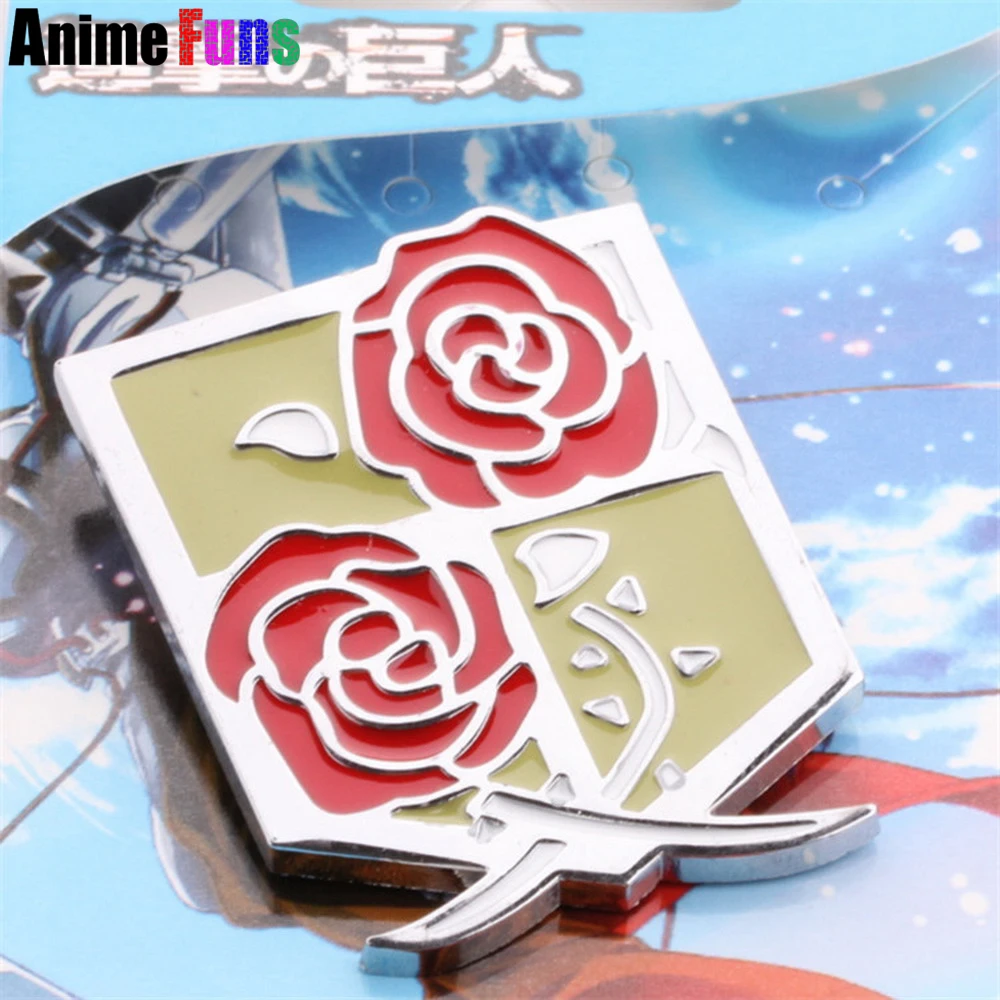 Anime Attack On Titan Badge Stationed Corps Logo Brooch Cosplay Cool School Bag Pin Collection Charm Gift For fans drop-shipping