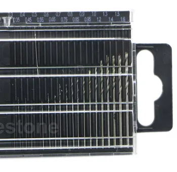 

20x MICROBOX Tiny Micro HSS Twist Drill Bit Set 0.3mm-1.6mm Model Craft w/ Case