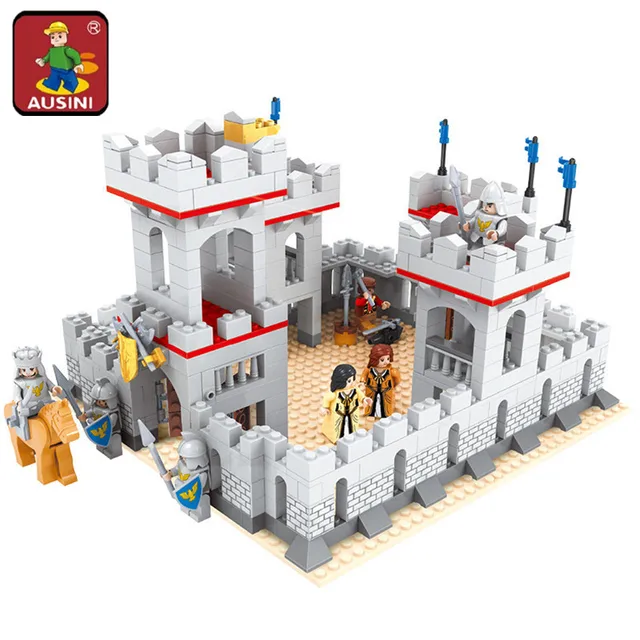  US $30.63  AUSINI Model building kits city castle 686 pcs 3D blocks model building toys hobbies for children D