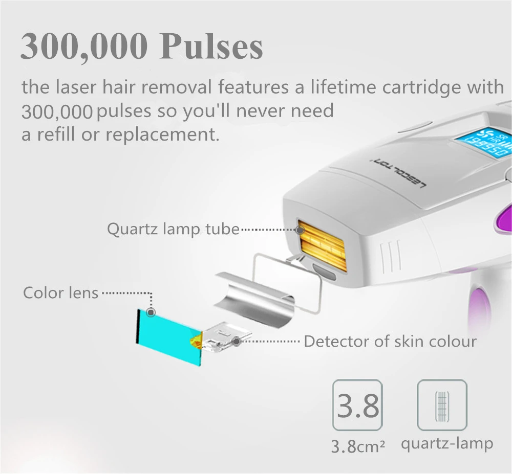 Lescolton IPL лазерная Машинка для удаления волос, перманентное удаление волос, для лица, подмышек, подмышек, бикини, ног, лазерный эпилятор Depilador T006i