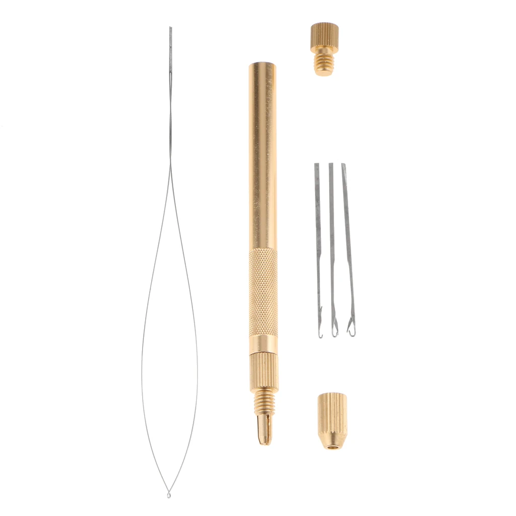 Hooking Ventilating Pulling Crochet Needles Holder Kit Set, Wig Hairpieces Making Repair DIY Beauty Tools