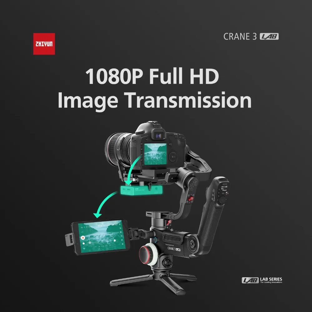 ZHIYUN Crane 3 лабораторная камера стабилизатор, двойной зум и фокус 3 оси Gimble для Nikon D850 sony A9 A7R Canon 1DX GH5 ручной Gimbal