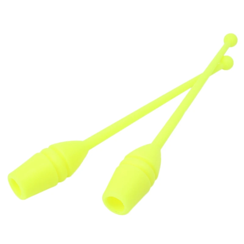 yellow OOTDTY Лидер продаж 1 пара детей взрослых Ритмическая палочка гимнастическая танцы спортивное фитнес-оборудование - Цвет: yellow