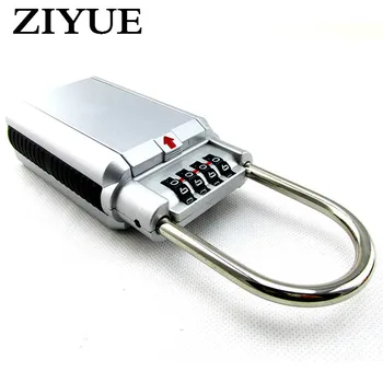 

4 Digit Combination Password Key Storage Security Door Lock Zinc Alloy Keyed Padlock Box Organizer Free Installation