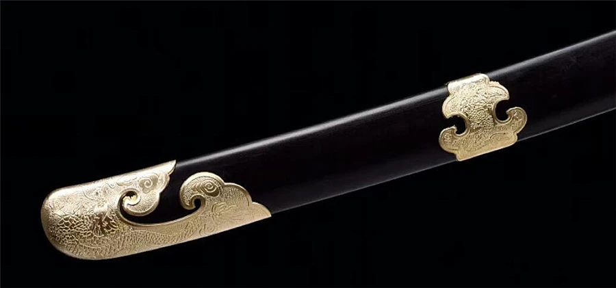 Battle Ready Chinese Tradition WuShu Dao Sword Katana Tai Chi Knife Clay Tempered T10 Folded Steel Blade Very Sharp Copper Fitt