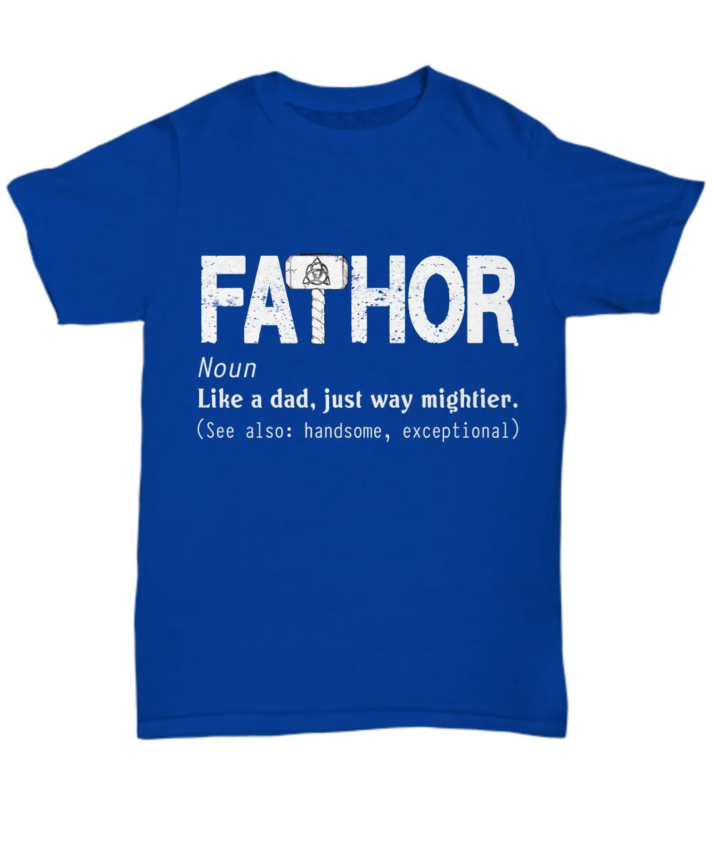 Забавный папа определение футболка с надписью Thor Fathor для папы подарки тройник отец день мужчин