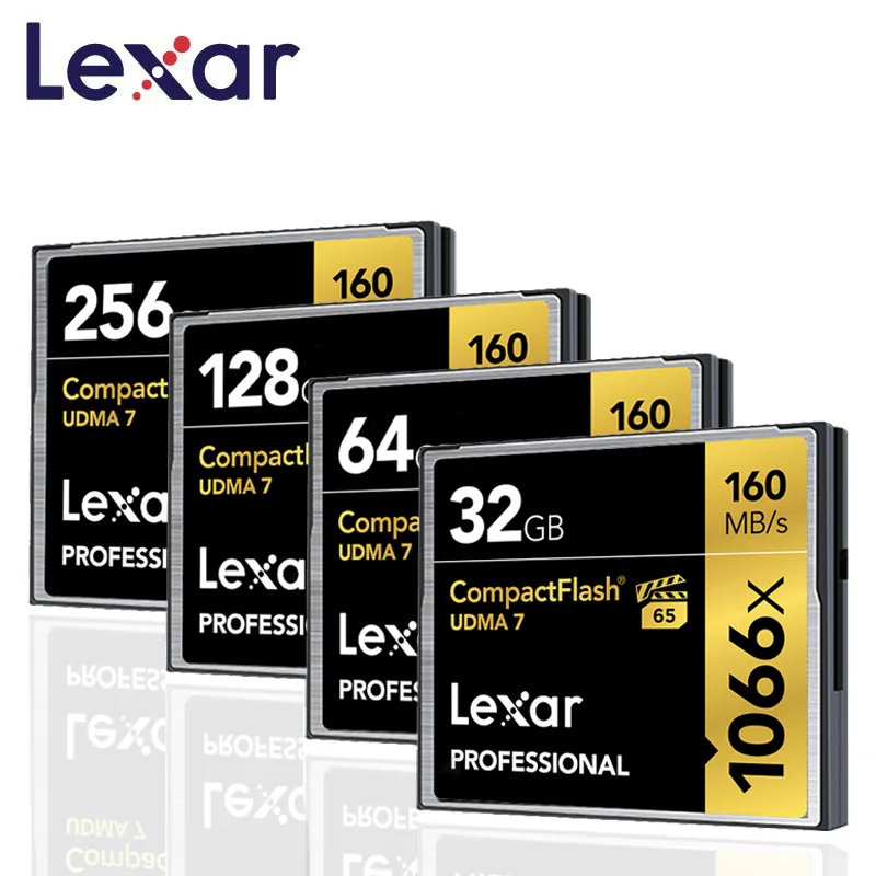 Lexar Professional 1066x32 GB CompactFlash Cf флэш-карта памяти 64GB 128GB для Dslr камеры Hd видеокамера 1080p 3d