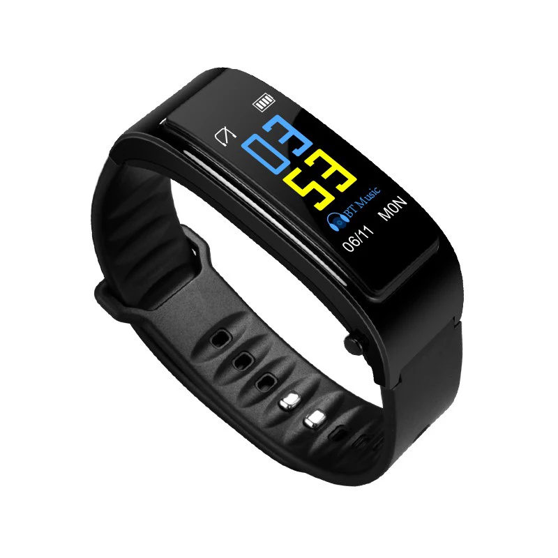Новые спортивные Смарт-часы для мужчин и женщин ответ на вызов Bluetooth музыка кровяное давление Водонепроницаемые Цифровые Смарт-часы для мужчин Android ios - Цвет: Black