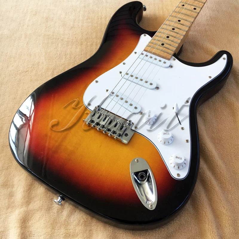 Factory outlet FD stratocaster electric guitar 6 string sunburst color