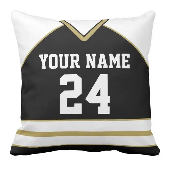 

Novelty Hockey Jersey with Custom Name Number Pillow Case Personalised Hockey Decorative Cushion Cover Sports Dad Boy Gifts 18"