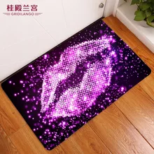 Блестящие красные губы Нескользящие коврики для ванной комнаты винтажные синие красочные губы коврик напольный коврик двери игровой ковер автомобиль открытый Прямая поставка