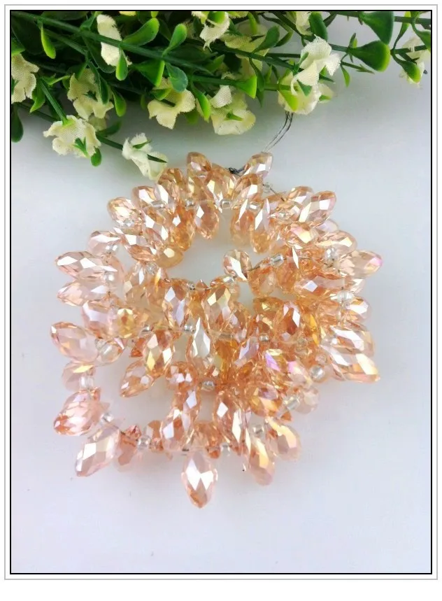 conew_faceted  tear drop crystal beads0165