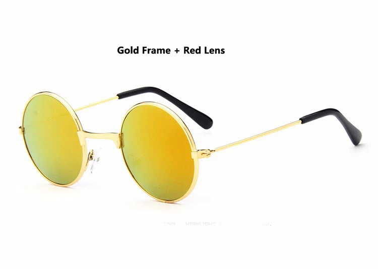 DIGUYAO oculos de sol для мальчиков и девочек, сплав, круглая оправа, Разноцветные детские солнцезащитные очки, брендовые, антибликовые, модные детские очки - Цвет линз: Красный