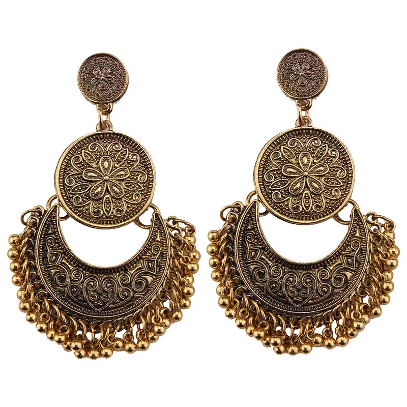 

Vintage Maxi Earrings for Women 2017 New Arrival Fashion Jewelry Moon Tassel Boho Dangle Drop Statement Long Earrings