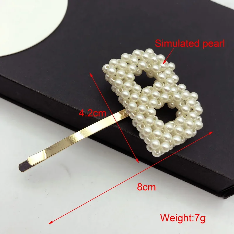 F. J4Z, модные заколки для волос с буквенным принтом и искусственным жемчугом, великолепные женские заколки для волос,, ювелирные изделия для волос для девочек, Palillos del pelo