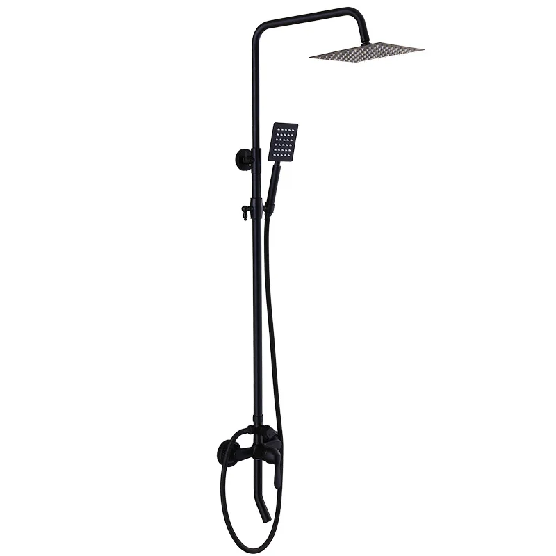 

Black supercharged shower bibcock toilet in the rain showers european-style hotel hang a wall flower is aspersed suit